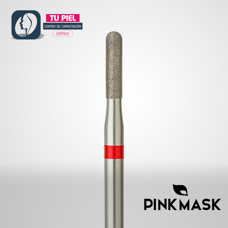 DIAMOND BIT ROUNDED CYLINDER RED | FRESA DIAMANTE CILINDRICA ROJA | FRESAS026 - Imagen 1