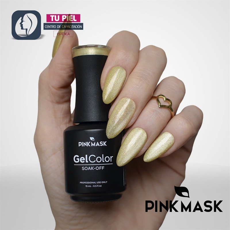 GEL COLOR | CHAMPAGNE PEARL COL. PASTEL CAT EYE | 15ML | COD646 - Imagen 4