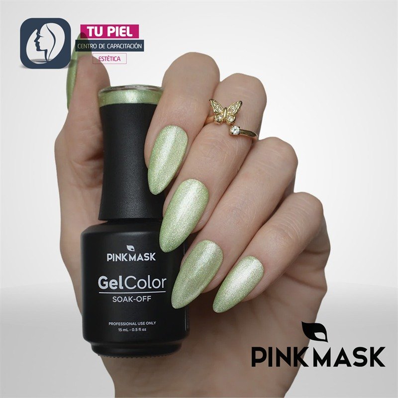 GEL COLOR | PISTACCHIO GLOW COL. PASTEL CAT EYE | 15ML | COD650 - Imagen 4