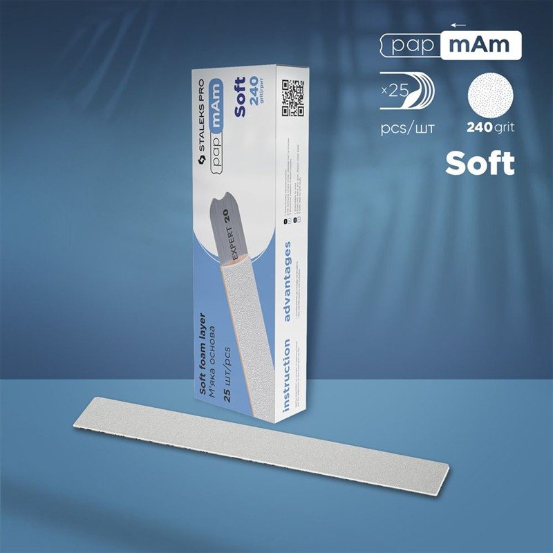 LIMA DESCARTABLE PAPMAM SOFT FOAM | EXPERT 20 | 240 GRIT | 25U | DFCE2024025W - Imagen 1