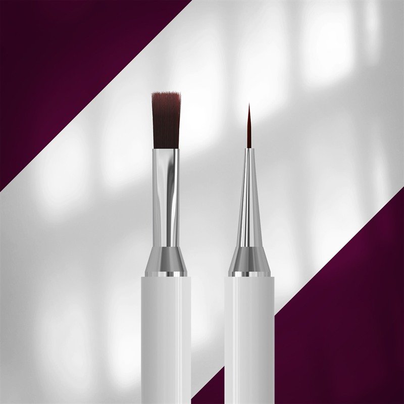 PINCEL DOBLE PUNTA EXCLUSIVE 08/03 | GEL RECTO 10MM + LINER 10MM | NBX0803 - Imagen 1