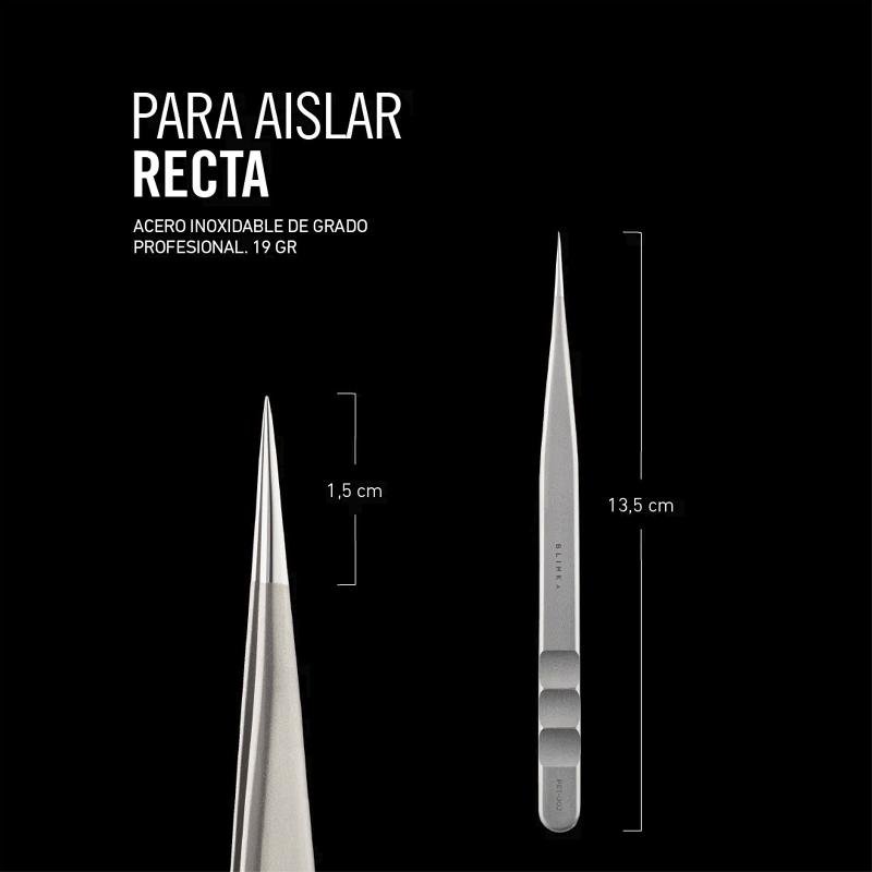 PINZA DE AISLAMIENTO RECTA PARA EXTENSIONES DE PESTAÑAS - Imagen 1