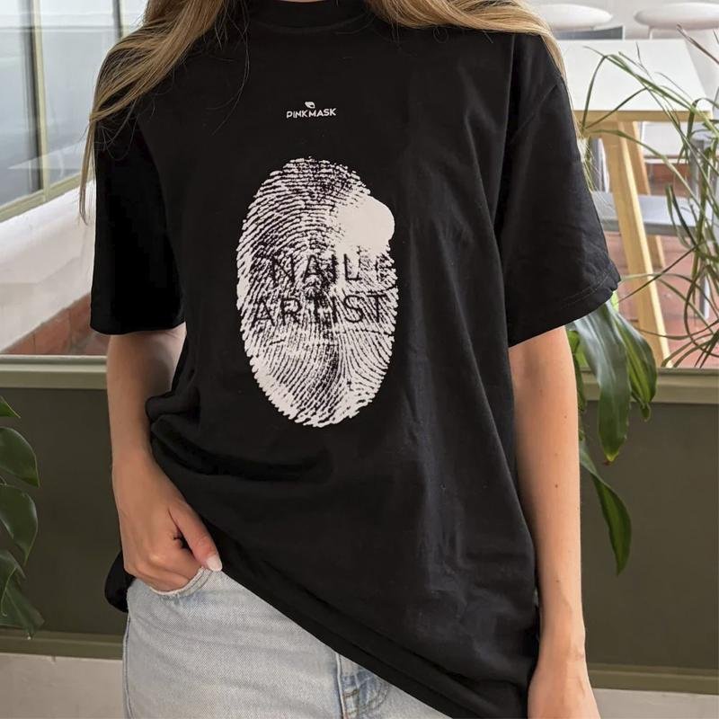 REMERA HUELLA ADN | OVERSIZE | PINK MASK - Imagen 2