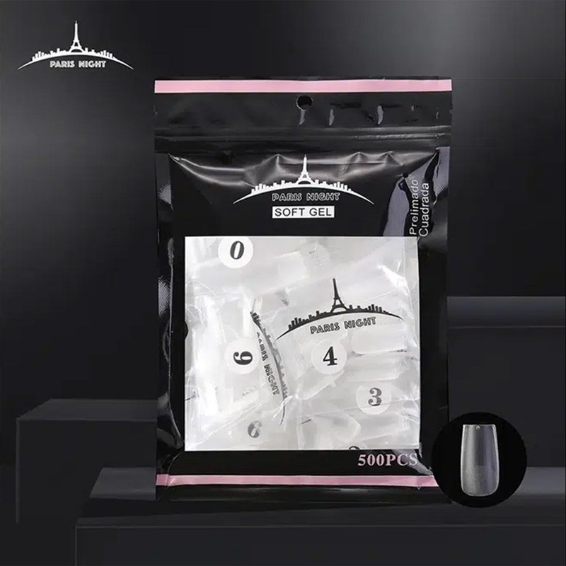 TIPS SOFT GEL PRELIMADO CUADRADA x500 EN BOLSA - Imagen 2