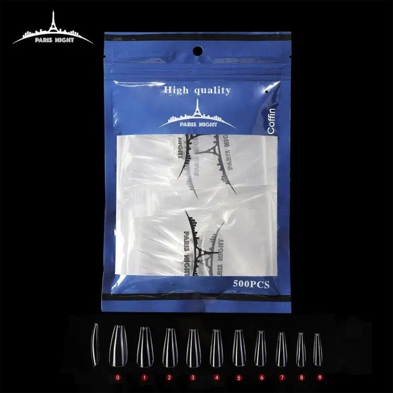 TIPS SOFT GEL COFFIN SURTIDO x500 EN BOLSA - Imagen 1