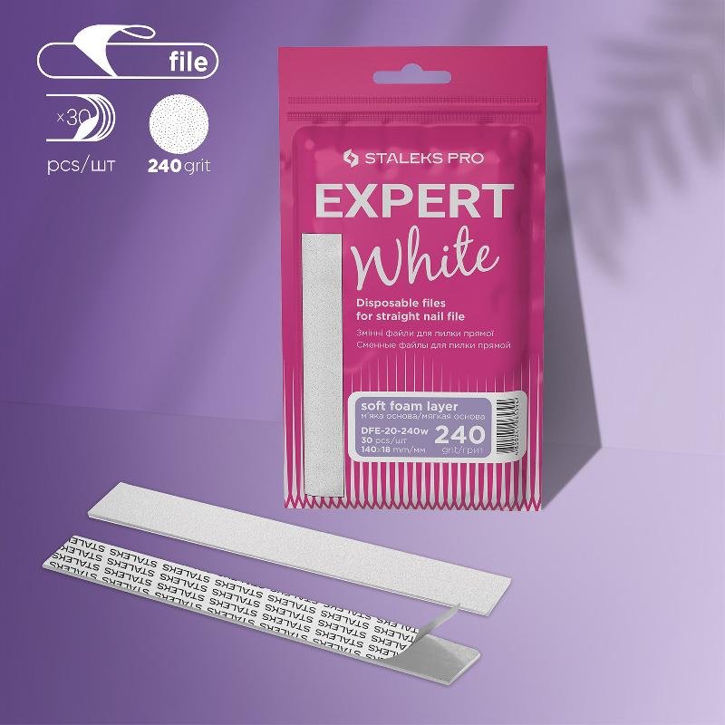 WHITE DISPOSABLE FILES | EXPERT 20 | 240 GRIT | DFE20240W | X30 PCS - Imagen 2