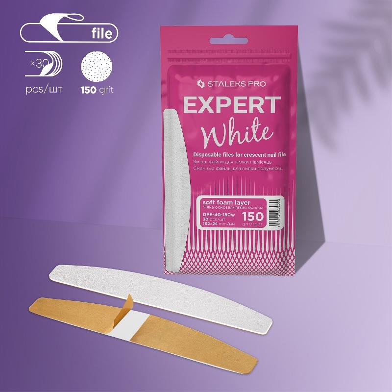 WHITE DISPOSABLE FILES | REPUESTO 40 | 150 GRIT | DFE40150W | X30 PCS - Imagen 3