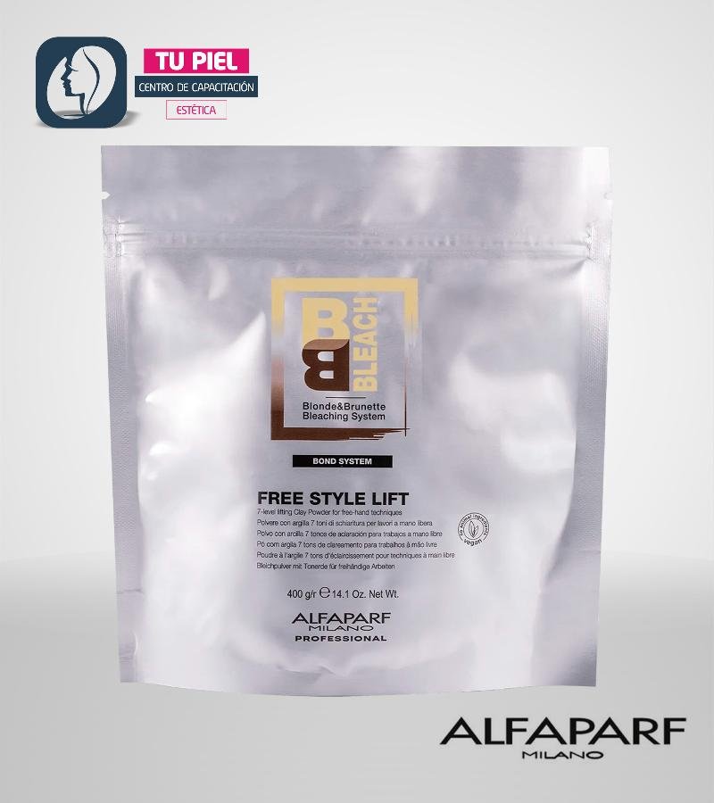BB BLEACH | FREE STYLE LIFT x400gr | Polvo decolorante compacto y no volátil de color blanco