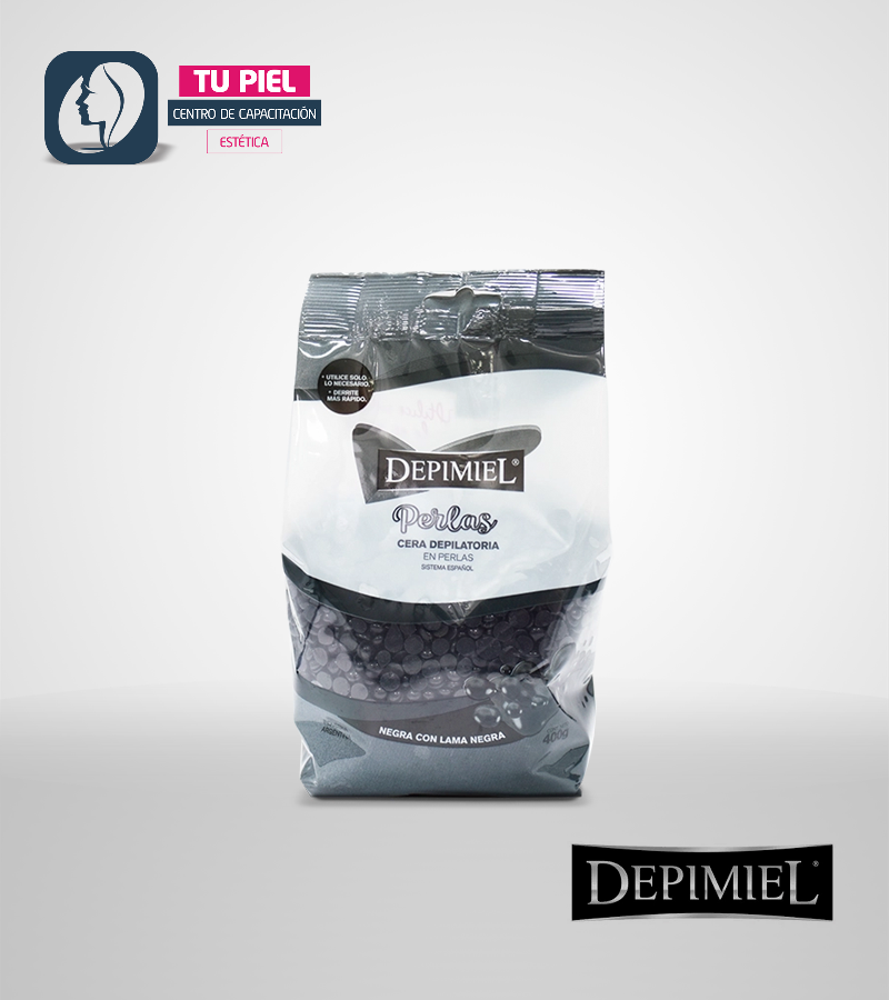 CERA DEPILATORIA EN PERLAS DEPIMIEL SISTEMA ESPAÑOL | NEGRA 400g