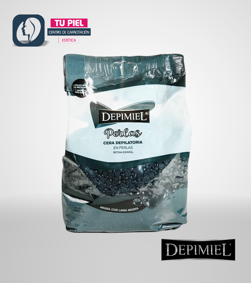 CERA DEPILATORIA EN PERLAS DEPIMIEL SISTEMA ESPAÑOL | NEGRA 800g