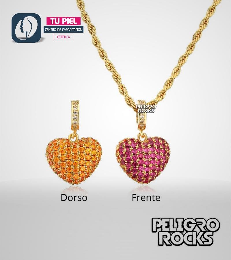 COLLAR CORAZON DOBLE x1u