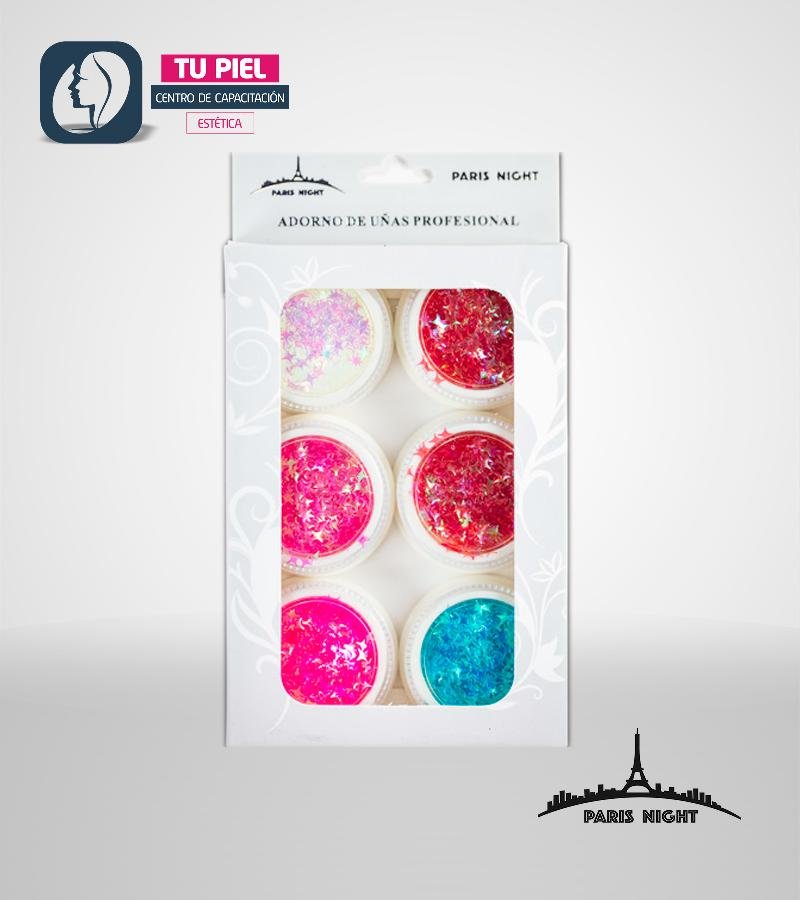 GLITTER TRANSLÚCIDO ESTRELLA x6u PN21034