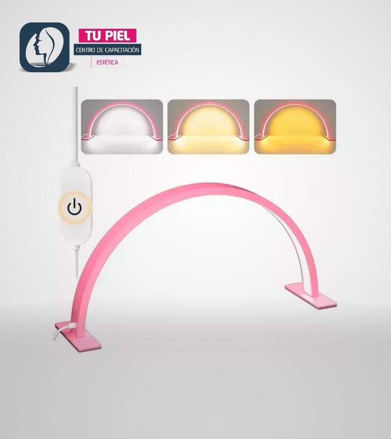 LÁMPARA LED MEDIA LUNA PARA MESA DE MANICURA O PESTAÑAS | 72cm