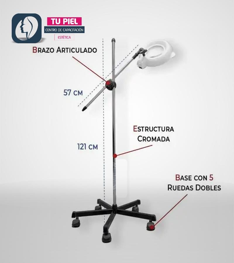 LUPA DE PIE RODANTE CON LUZ FRIA 130MM | BIFOCAL