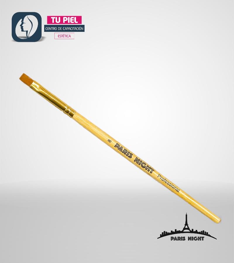 PINCEL GEL N8 CHATO PALO MADERA 20003C8