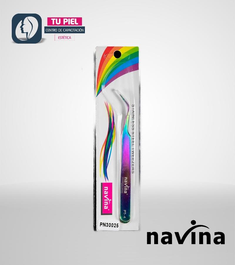 PINZA CURVA NAVINA PARA PESTAÑAS PN30024