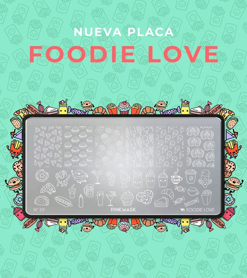PLACA DE STAMPING FOODIE LOVE N59