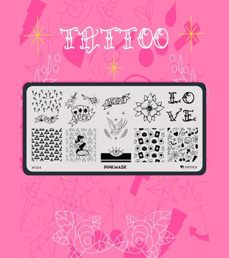 Placa de Stamping Tattoos N24
