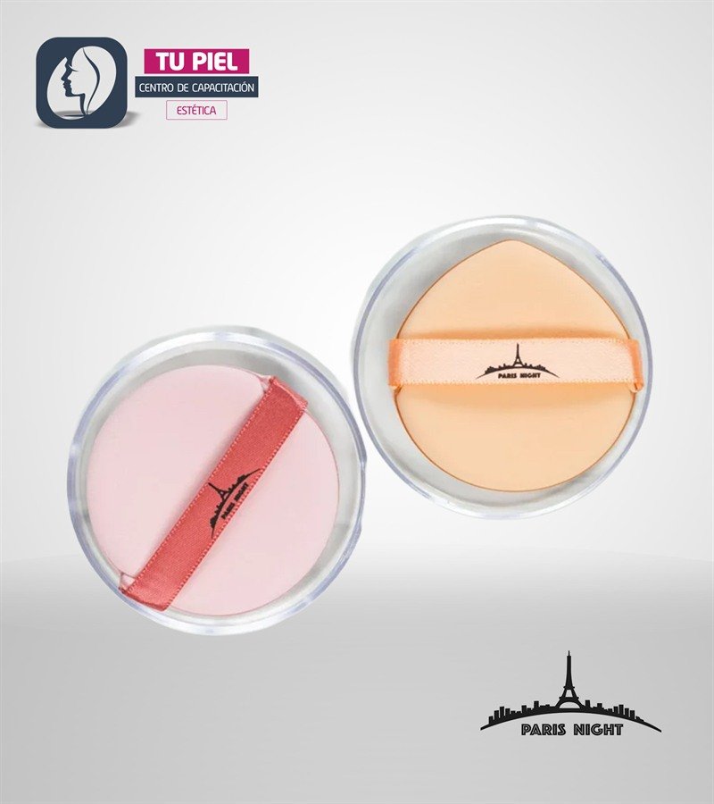 PUFF DE MAQUILLAJE CON ESTUCHE ACRÍLICO | Paris Night | 40811