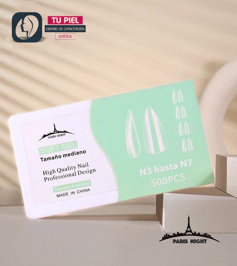 TIPS SOFT GEL ALMENDRA TAMAÑO DEL 5 AL 7 x500u pn20850