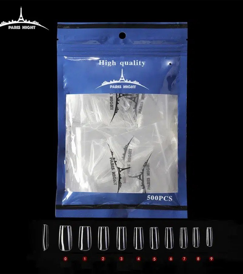TIPS SOFT GEL CUADRADA SURTIDO x500 EN BOLSA